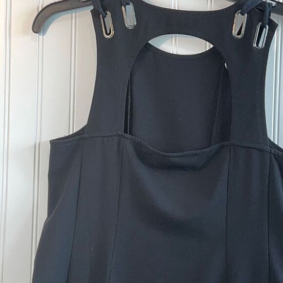 Free People Sleeveless Dress Women's XSmall Black Round Neck Open Back Classic - Picture 7 of 11